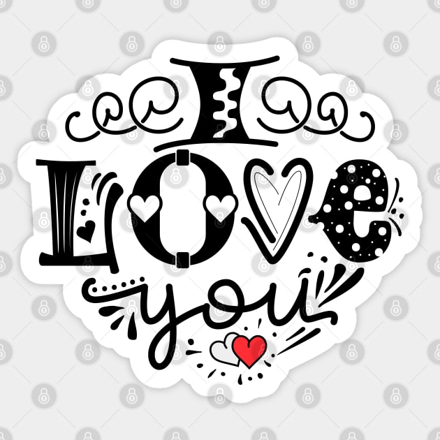 I Love You Sticker by TambuStore